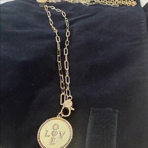 Gold Love Pendant Necklace